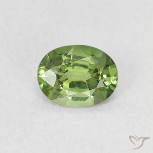 0.45ct طبيعي أخضر متوسط زفير, بيضوي, قليلا جدا