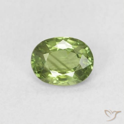 0.44ct طبيعي أخضر الغابة فاتح زفير, بيضوي, قليلا جدا