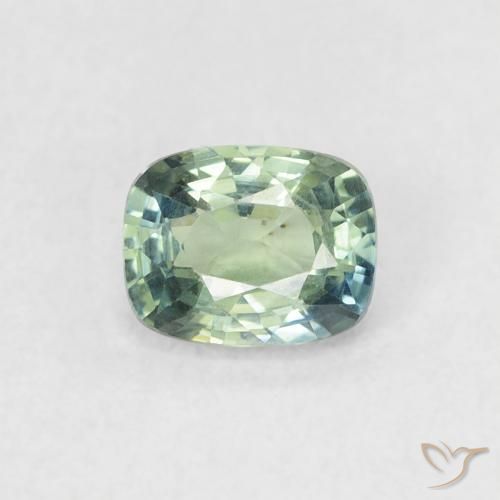 0.60ct طبيعي أخضر أزرق متوسط زفير, وسادة, VVS-VS