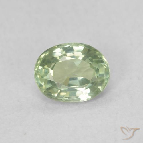 0.44ct طبيعي أخضر مريمية فاتح زفير, بيضوي, VVS-VS