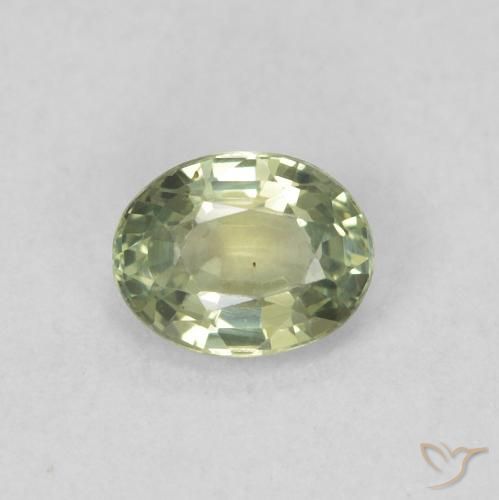 0.43ct طبيعي اخضر فاتح زفير, بيضوي, VVS-VS