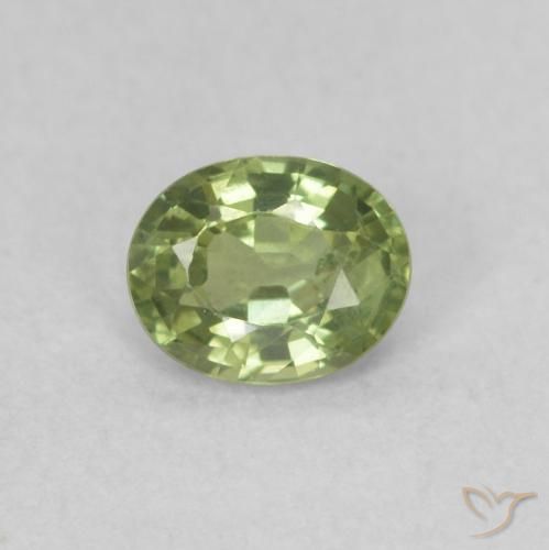0.42ct طبيعي أخضر دافئ زفير, بيضوي, VVS-VS