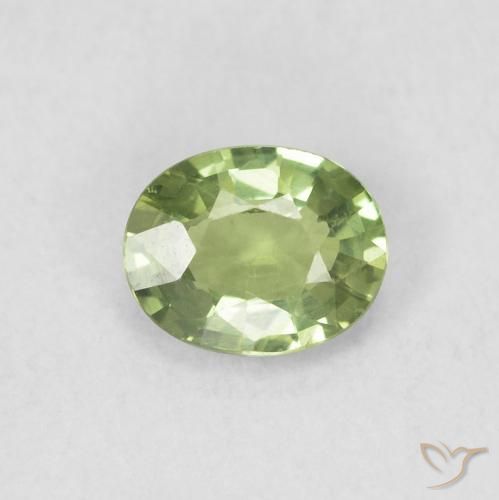 0.39ct طبيعي أخضر دافئ زفير, بيضوي, VVS-VS