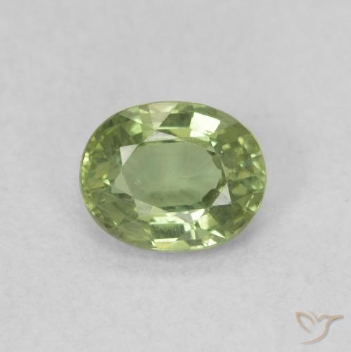 0.45ct طبيعي أخضر دافئ زفير, بيضوي, VVS-VS
