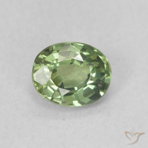 0.56ct طبيعي أخضر مريمية فاتح زفير, بيضوي, VVS-VS