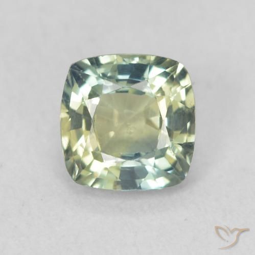 0.77ct طبيعي أخضر أزرق زفير, وسادة, قليلا جدا