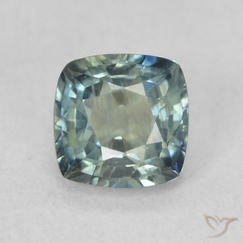 0.87ct طبيعي أخضر أزرق زفير, وسادة, قليلا جدا