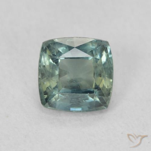 0.71ct طبيعي أخضر أزرق متوسط زفير, وسادة, قليلا جدا