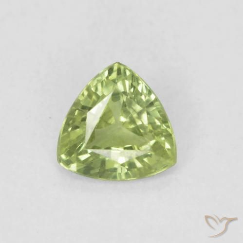 0.40ct طبيعي أخضر حيوى فاتح زفير, مثلثى, VVS-VS