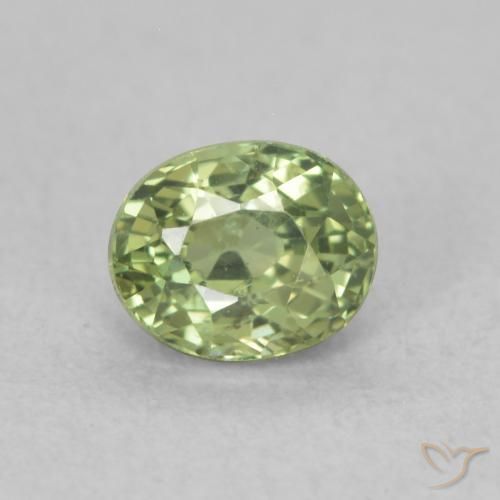 0.66ct طبيعي أخضر متوسط زفير, بيضوي, VVS-VS