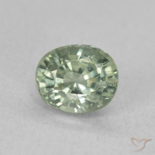 0.68ct طبيعي أخضر متوسط زفير, بيضوي, VVS-VS