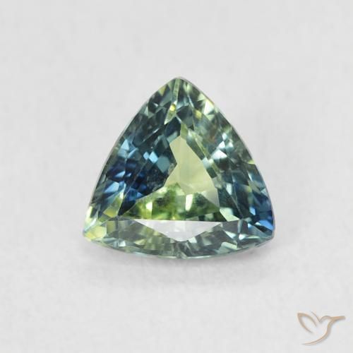 0.59ct طبيعي أخضر أزرق زفير, مثلثى, VVS