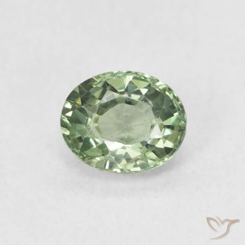 0.55ct طبيعي أخضر متوسط زفير, بيضوي, VVS-VS
