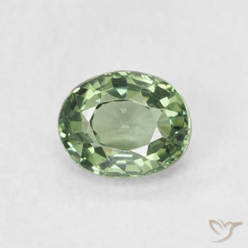 0.62ct طبيعي الأخضر الغامق زفير, بيضوي, VVS-VS