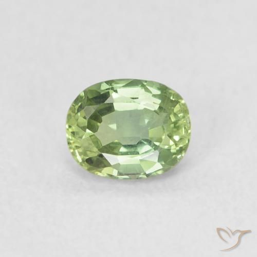 0.44ct طبيعي أخضر دافئ زفير, بيضوي, VVS-VS