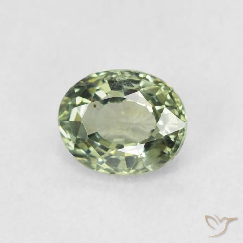 0.60ct طبيعي أخضر المريمية زفير, بيضوي, VVS-VS