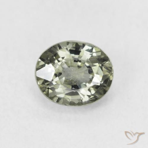 0.66ct طبيعي أخضر دافئ زفير, بيضوي, VVS-VS