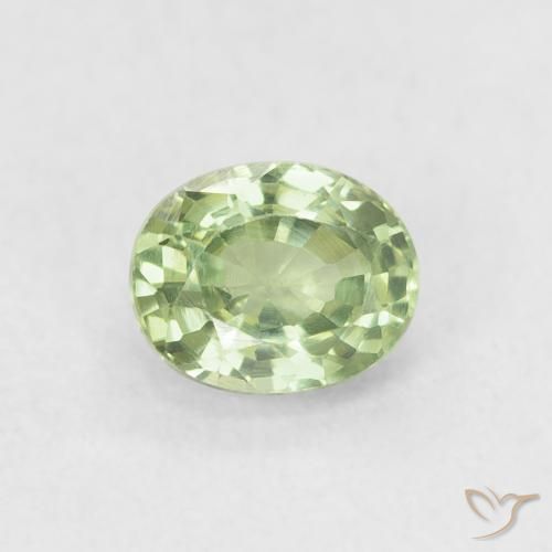 0.63ct طبيعي اخضر المريمية فاتح جدا زفير, بيضوي, VVS-VS