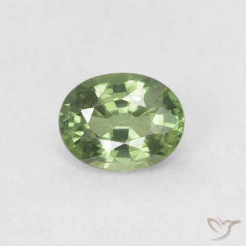 0.46ct طبيعي أخضر متوسط زفير, بيضوي, VVS-VS
