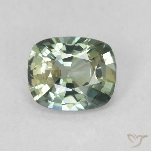 0.69ct طبيعي أخضر أزرق زفير, وسادة, VVS-VS