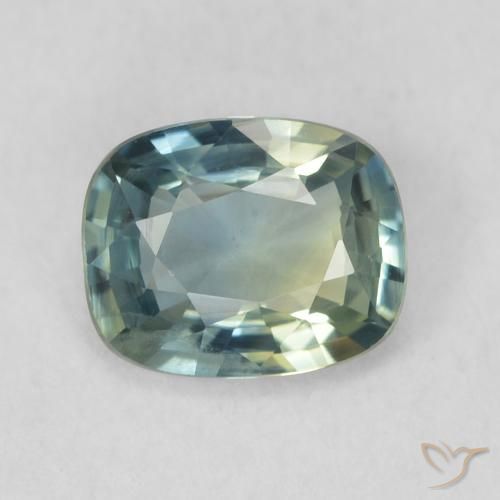 0.79ct طبيعي أخضر أزرق زفير, وسادة, VVS-VS