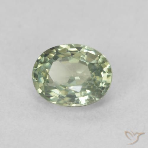 0.54ct طبيعي أخضر الغابات زفير, بيضوي, قليلا جدا