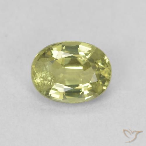 0.54ct طبيعي أخضر متوسط زفير, بيضوي, SI