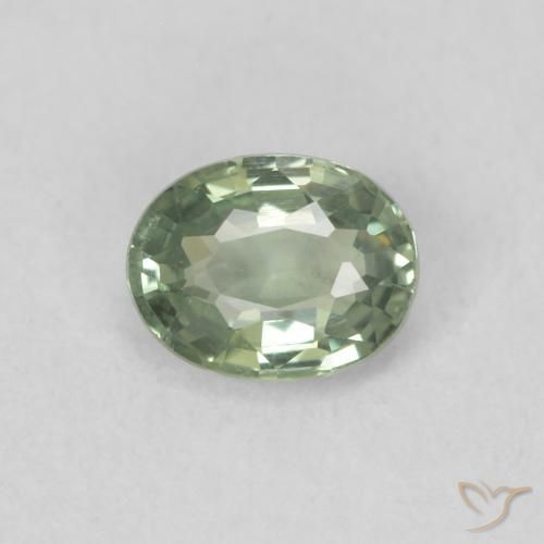 0.42ct طبيعي اخضر فاتح زفير, بيضوي, قليلا جدا