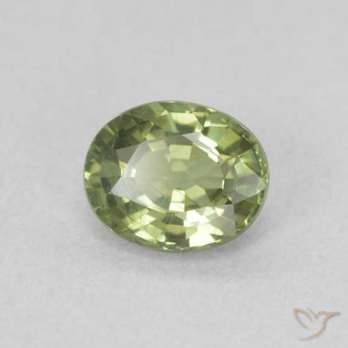0.47ct طبيعي أخضر متوسط زفير, بيضوي, قليلا جدا
