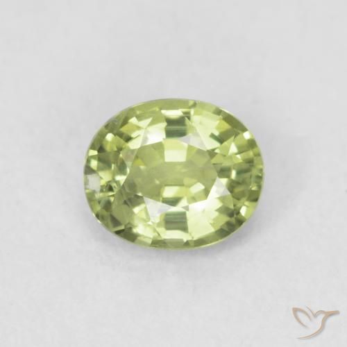 0.43ct طبيعي أخضر متوسط زفير, بيضوي, قليلا جدا