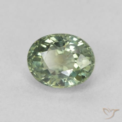 0.69ct طبيعي اخضر فاتح زفير, بيضوي, قليلا جدا