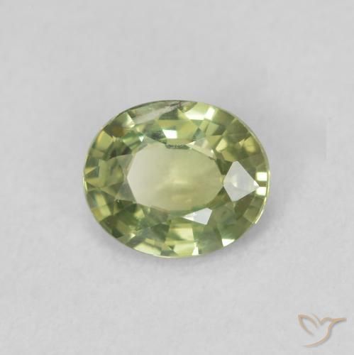 0.40ct طبيعي أخضر متوسط زفير, بيضوي, قليلا جدا