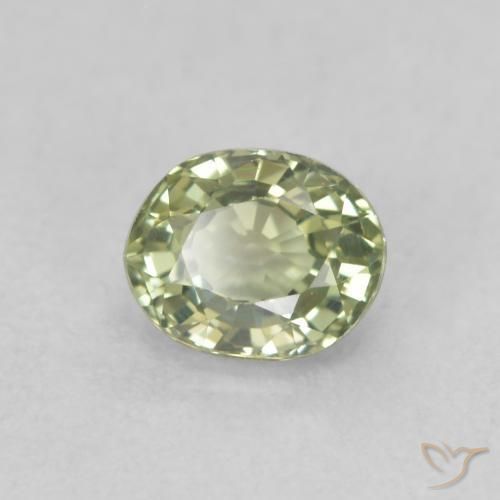 زفير Medium Dark-Green طبيعي، بيضوي، 0.57 قيراط، VVS