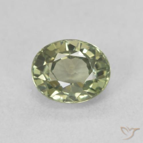 0.67ct طبيعي أخضر الغابة دافئ زفير, بيضوي, VVS