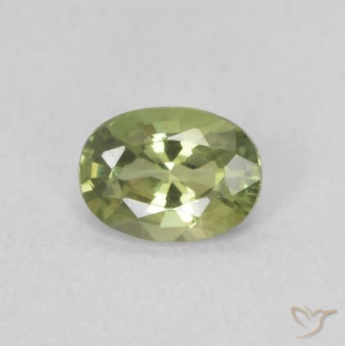 0.37ct طبيعي أخضر زيتوني زفير, بيضوي, VVS