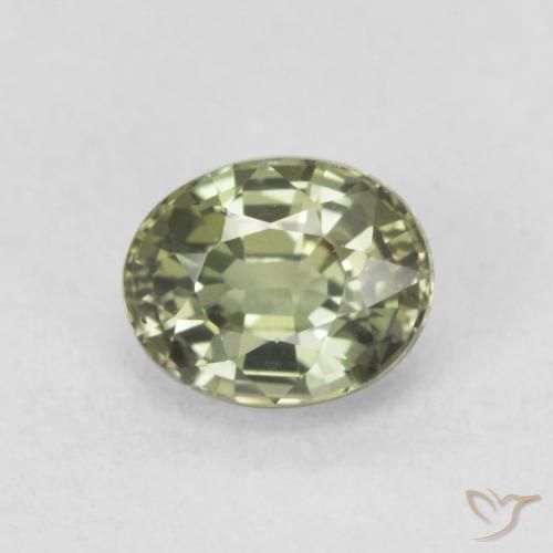 0.64ct طبيعي أخضر المريمية زفير, بيضوي, VVS