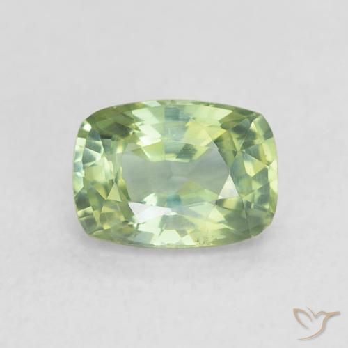 0.84ct طبيعي اخضر المريمية فاتح جدا زفير, وسادة, قليلا جدا