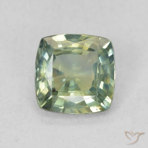 0.72ct طبيعي أخضر أزرق متوسط زفير, وسادة, VVS