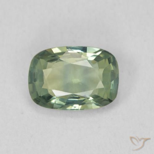 0.92ct طبيعي ازرق مخضر زفير, وسادة, VVS
