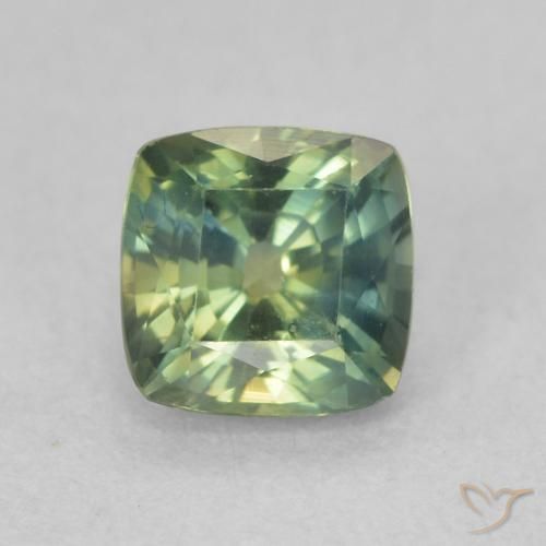 0.91ct طبيعي ازرق مخضر زفير, وسادة, VVS-VS