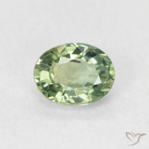 0.60ct طبيعي أخضر الغابات زفير, بيضوي, VVS