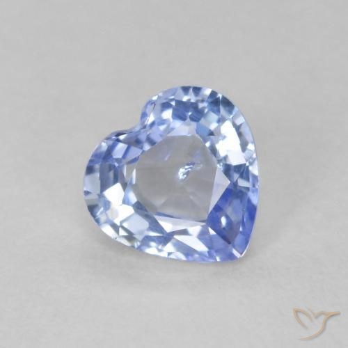 0.60ct طبيعي أزرق باستيلى زفير, قلب, VS-SI