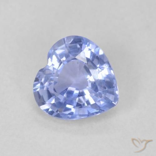 0.70ct طبيعي أزرق باستيلى زفير, قلب, قليلا جدا