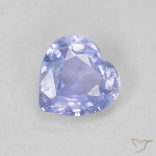 0.63ct طبيعي أزرق أرجوانى فاتح زفير, قلب, قليلا جدا