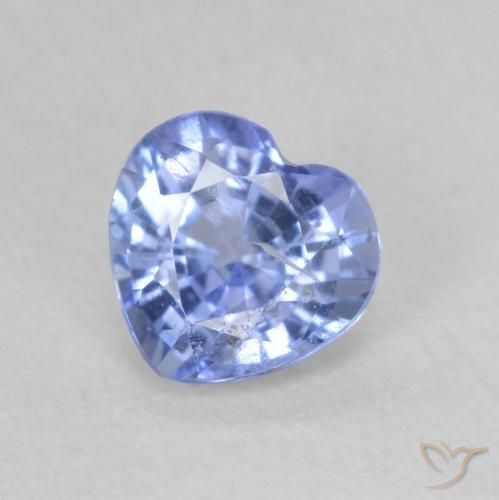 0.80ct طبيعي أزرق باستيلى زفير, قلب, قليلا جدا