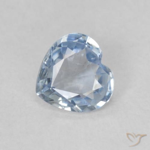 0.51ct طبيعي أزرق فاتح زفير, قلب, قليلا جدا