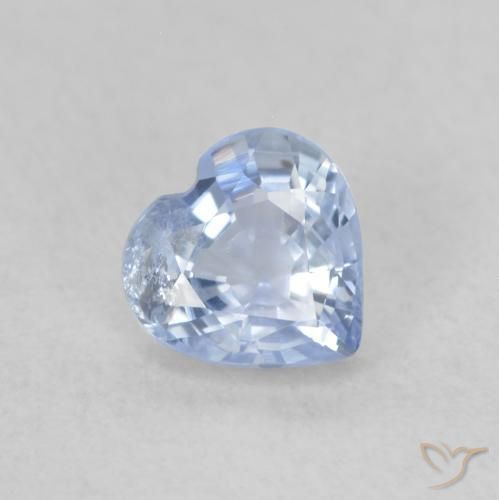 0.47ct طبيعي أزرق باستيلى زفير, قلب, VS-SI