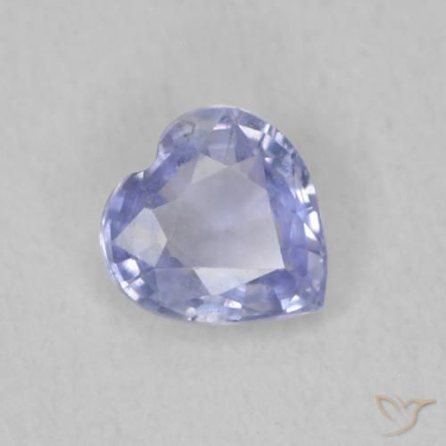 0.45ct طبيعي أزرق فاتح زفير, قلب, قليلا جدا