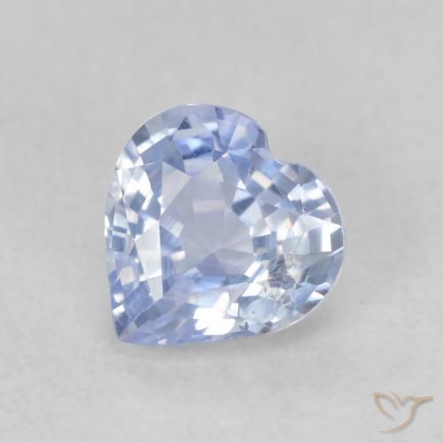 0.67ct طبيعي أزرق باستيلى زفير, قلب, قليلا جدا