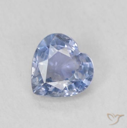 0.52ct طبيعي أزرق أرجوانى فاتح زفير, قلب, قليلا جدا